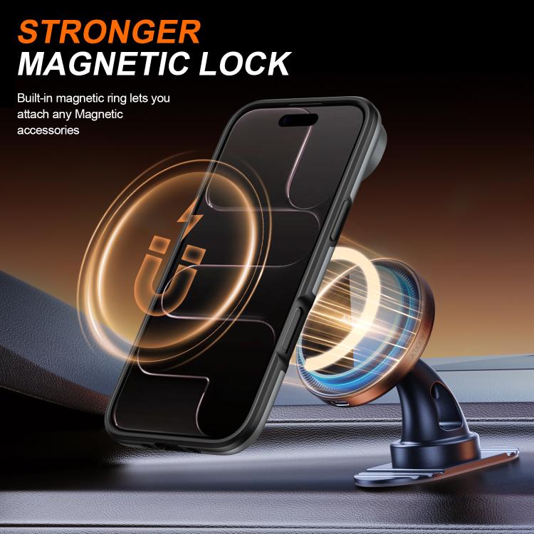 For iPhone Air Camera Sliding Shield Magnetic Rotation Holder Phone Case