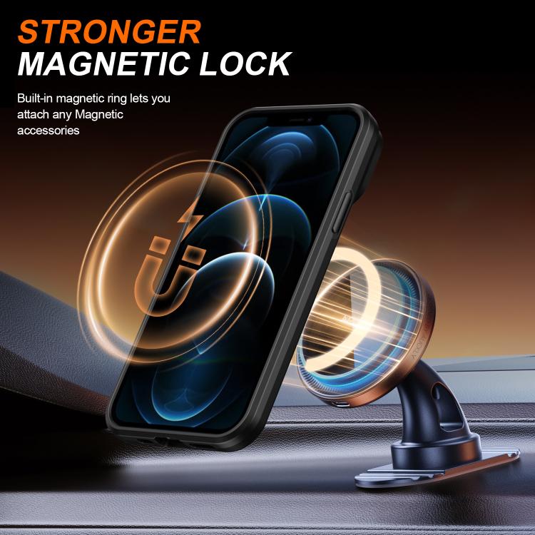 For iPhone 12 / 12 Pro Camera Sliding Shield Magnetic Rotation Holder Phone Case