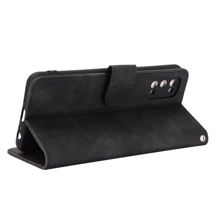 For OPPO Realme 7 Pro Solid Color Skin Feel Magnetic Buckle Horizontal Flip Calf Texture PU Leather Case with Holder & Card Slots & Wallet