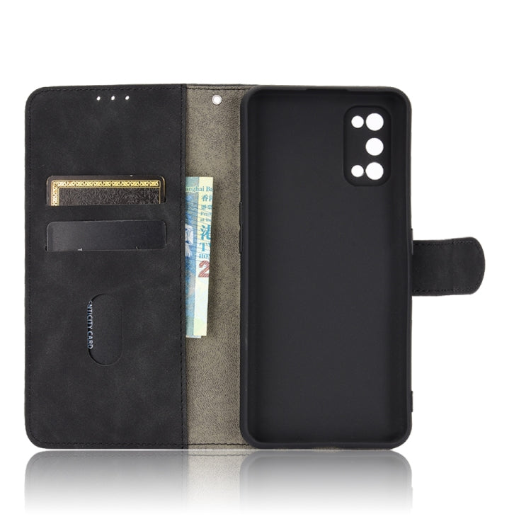 For OPPO Realme 7 Pro Solid Color Skin Feel Magnetic Buckle Horizontal Flip Calf Texture PU Leather Case with Holder & Card Slots & Wallet