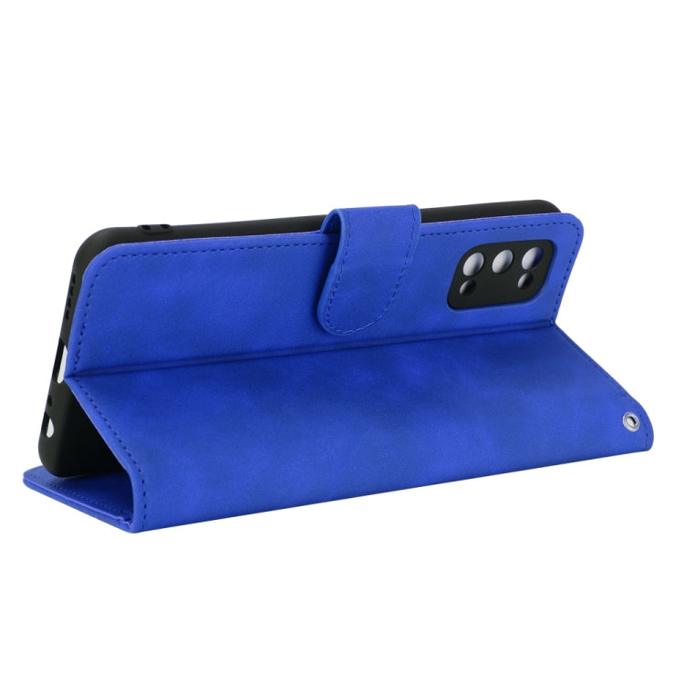 For OPPO Realme 7 Pro Solid Color Skin Feel Magnetic Buckle Horizontal Flip Calf Texture PU Leather Case with Holder & Card Slots & Wallet