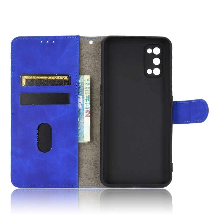 For OPPO Realme 7 Pro Solid Color Skin Feel Magnetic Buckle Horizontal Flip Calf Texture PU Leather Case with Holder & Card Slots & Wallet