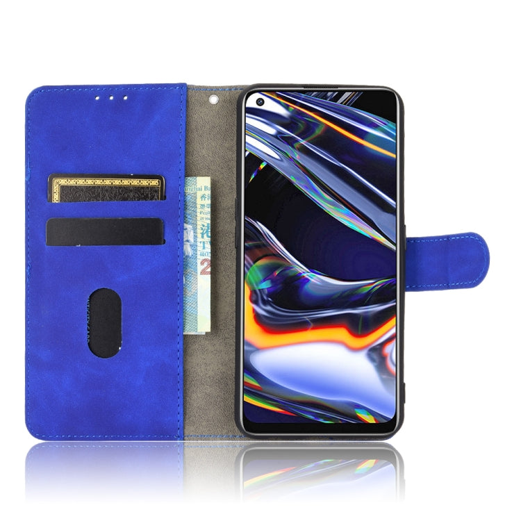 For OPPO Realme 7 Pro Solid Color Skin Feel Magnetic Buckle Horizontal Flip Calf Texture PU Leather Case with Holder & Card Slots & Wallet