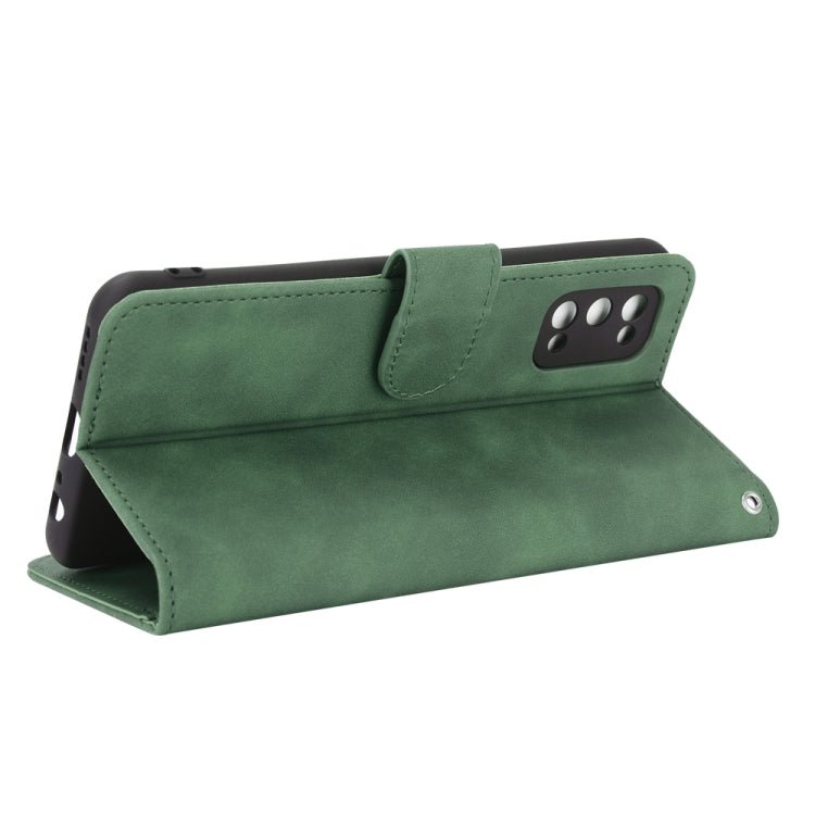 For OPPO Realme 7 Pro Solid Color Skin Feel Magnetic Buckle Horizontal Flip Calf Texture PU Leather Case with Holder & Card Slots & Wallet