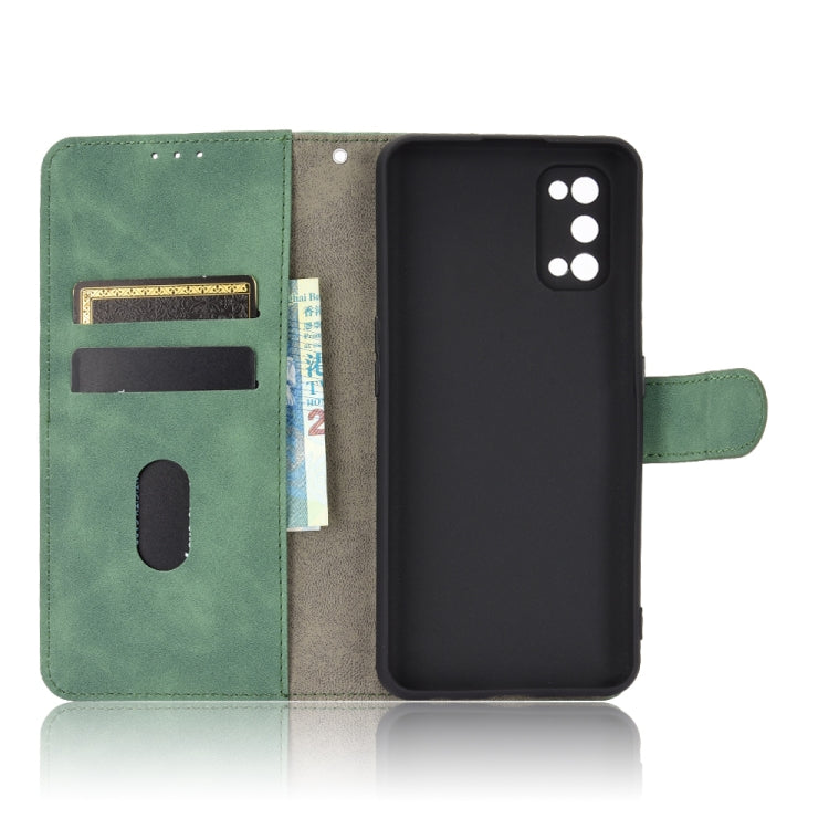 For OPPO Realme 7 Pro Solid Color Skin Feel Magnetic Buckle Horizontal Flip Calf Texture PU Leather Case with Holder & Card Slots & Wallet