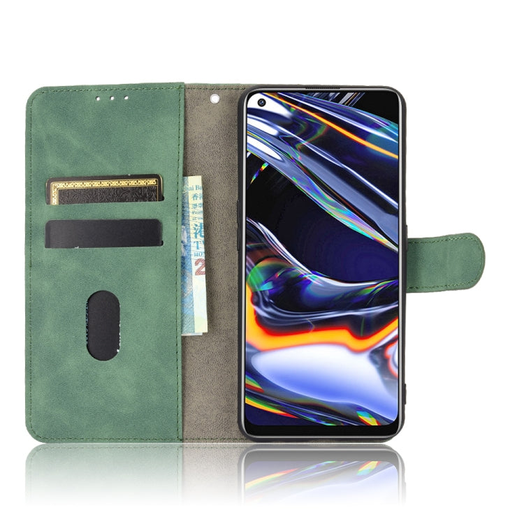 For OPPO Realme 7 Pro Solid Color Skin Feel Magnetic Buckle Horizontal Flip Calf Texture PU Leather Case with Holder & Card Slots & Wallet