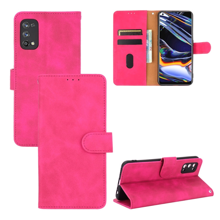 For OPPO Realme 7 Pro Solid Color Skin Feel Magnetic Buckle Horizontal Flip Calf Texture PU Leather Case with Holder & Card Slots & Wallet