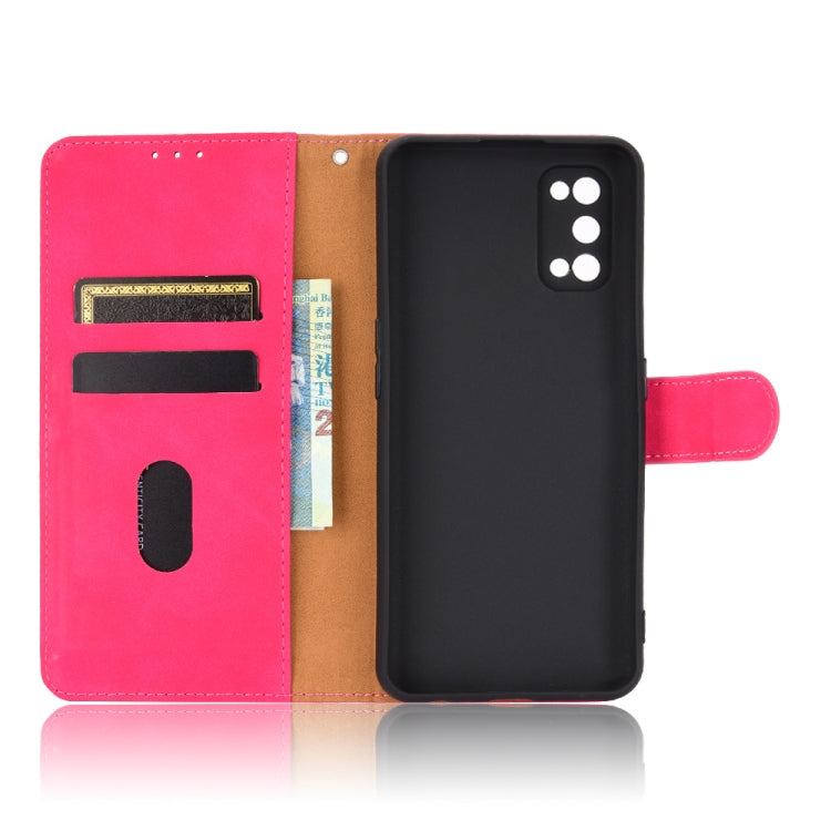 For OPPO Realme 7 Pro Solid Color Skin Feel Magnetic Buckle Horizontal Flip Calf Texture PU Leather Case with Holder & Card Slots & Wallet