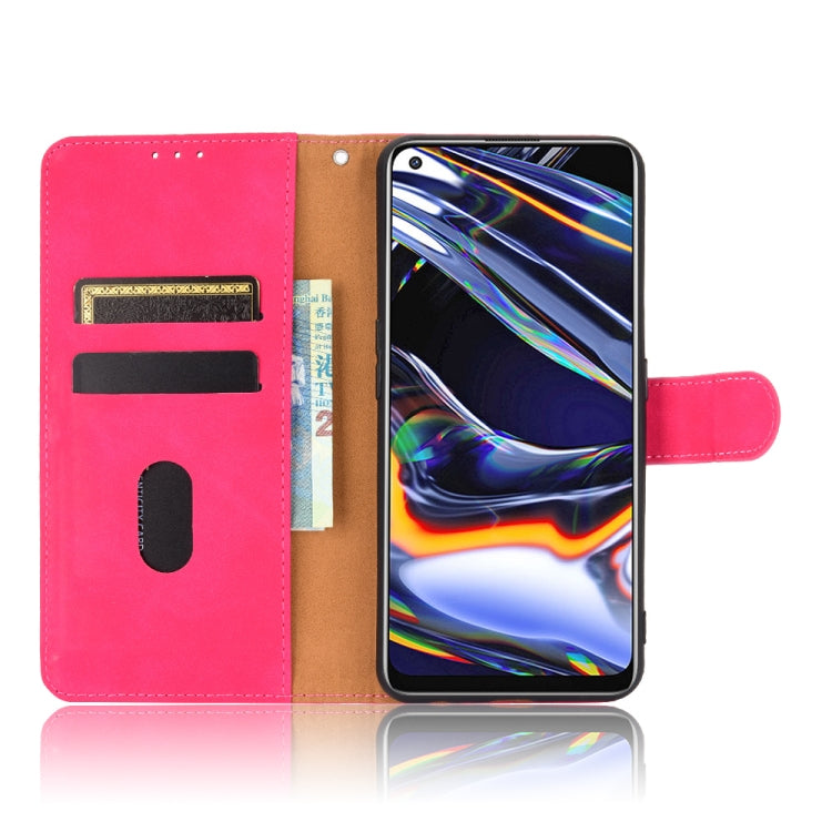 For OPPO Realme 7 Pro Solid Color Skin Feel Magnetic Buckle Horizontal Flip Calf Texture PU Leather Case with Holder & Card Slots & Wallet