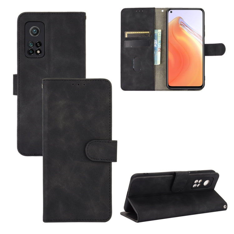 For Xiaomi Mi 10T Solid Color Skin Feel Magnetic Buckle Horizontal Flip Calf Texture PU Leather Case with Holder & Card Slots & Wallet