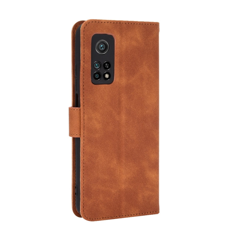 For Xiaomi Mi 10T Solid Color Skin Feel Magnetic Buckle Horizontal Flip Calf Texture PU Leather Case with Holder & Card Slots & Wallet