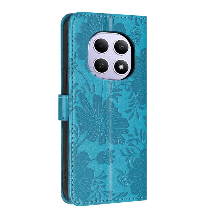 For Redmi Note 15 5G Global 164mm Sunflower Embossed Vegan Leather Phone Case with Small Black Rope