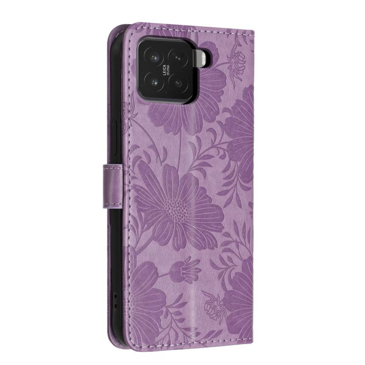 For Xiaomi 15 5G Sunflower Embossed Vegan Leather Phone Case with Small Black Rope