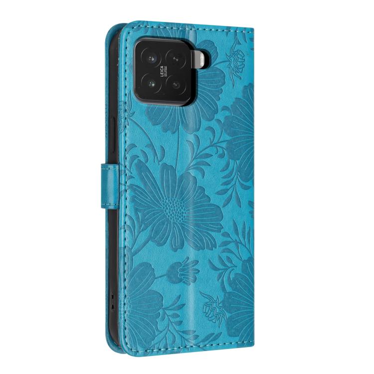 For Xiaomi 15 Pro 5G Sunflower Embossed Vegan Leather Phone Case with Small Black Rope