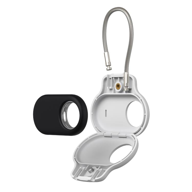For Samsung Galaxy SmartTag2 XDcase Anti-Theft ABS Protective Case with Steel Strap