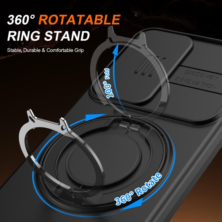 For Galaxy A35 5G Camera Sliding Shield Magnetic Rotation Holder Phone Case