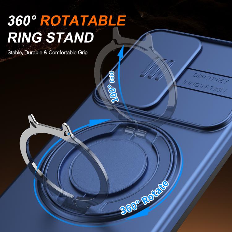 For Galaxy A35 5G Camera Sliding Shield Magnetic Rotation Holder Phone Case