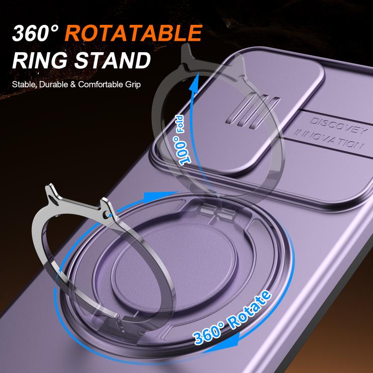 For Galaxy A35 5G Camera Sliding Shield Magnetic Rotation Holder Phone Case
