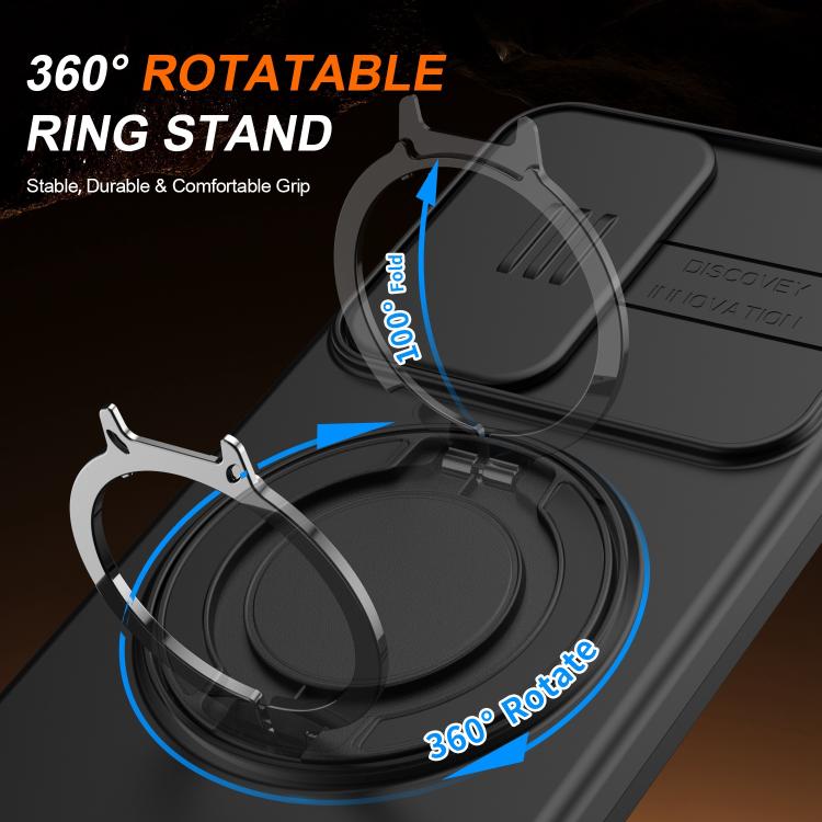 For Galaxy A55 5G Camera Sliding Shield Magnetic Rotation Holder Phone Case