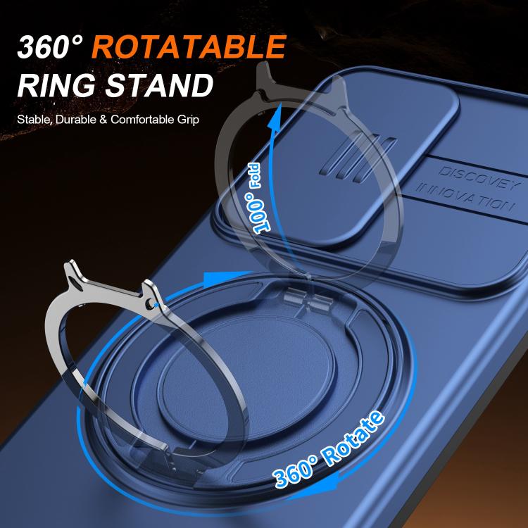 For Galaxy A55 5G Camera Sliding Shield Magnetic Rotation Holder Phone Case