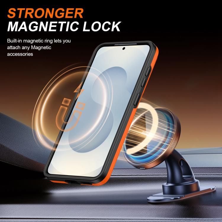 For Galaxy A55 5G Camera Sliding Shield Magnetic Rotation Holder Phone Case