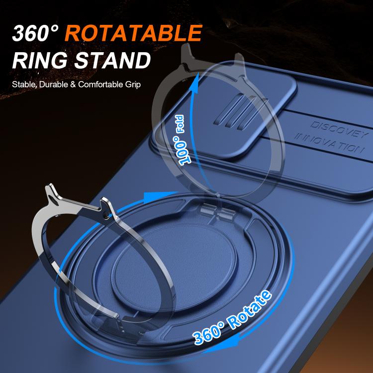 For Galaxy A06 / A07 4G Camera Sliding Shield Magnetic Rotation Holder Phone Case