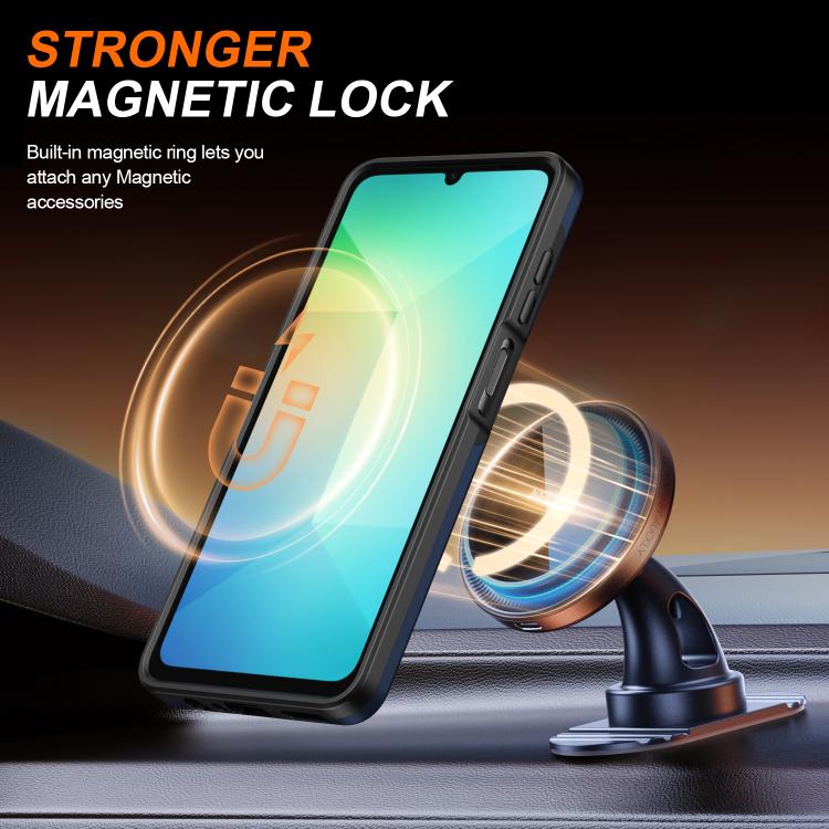 For Galaxy A06 / A07 4G Camera Sliding Shield Magnetic Rotation Holder Phone Case