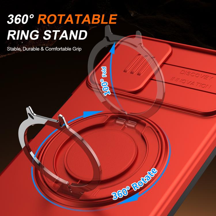 For Galaxy A06 / A07 4G Camera Sliding Shield Magnetic Rotation Holder Phone Case