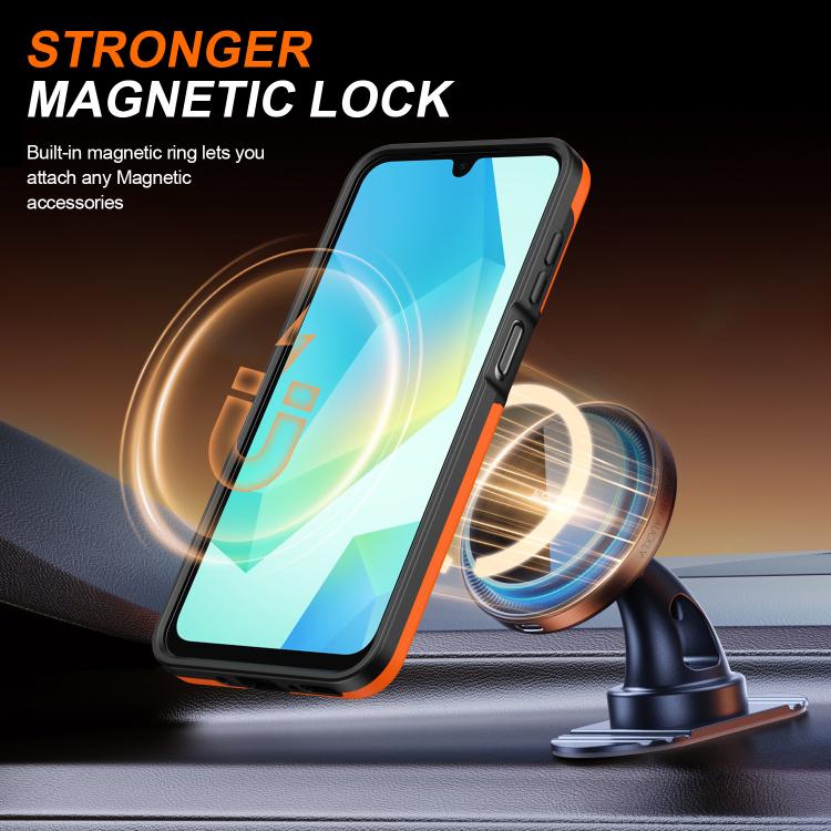 For Galaxy A16 / A17 / A26 Camera Sliding Shield Magnetic Rotation Holder Phone Case