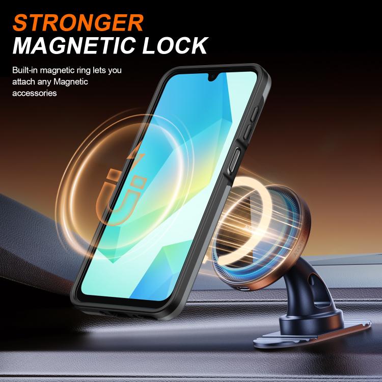 For Galaxy A16 / A17 / A26 Camera Sliding Shield Magnetic Rotation Holder Phone Case