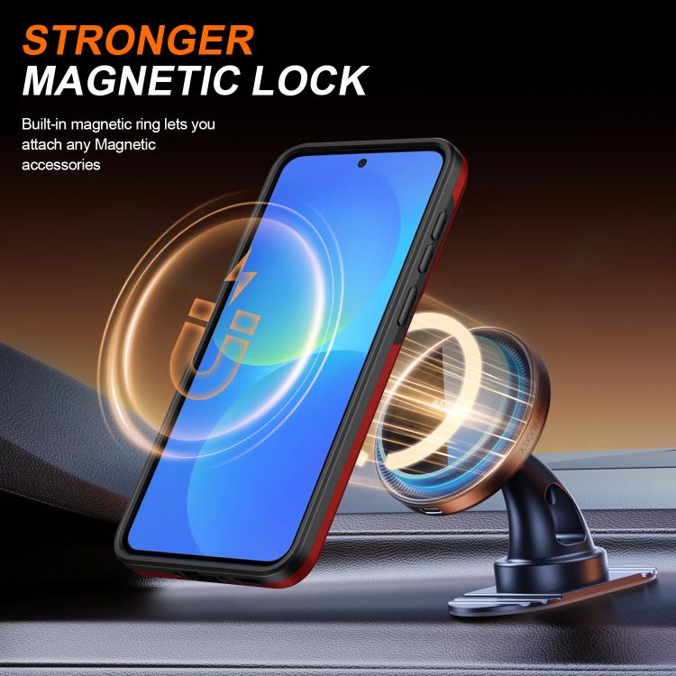 For Galaxy A37 5G / A36 5G Camera Sliding Shield Magnetic Rotation Holder Phone Case