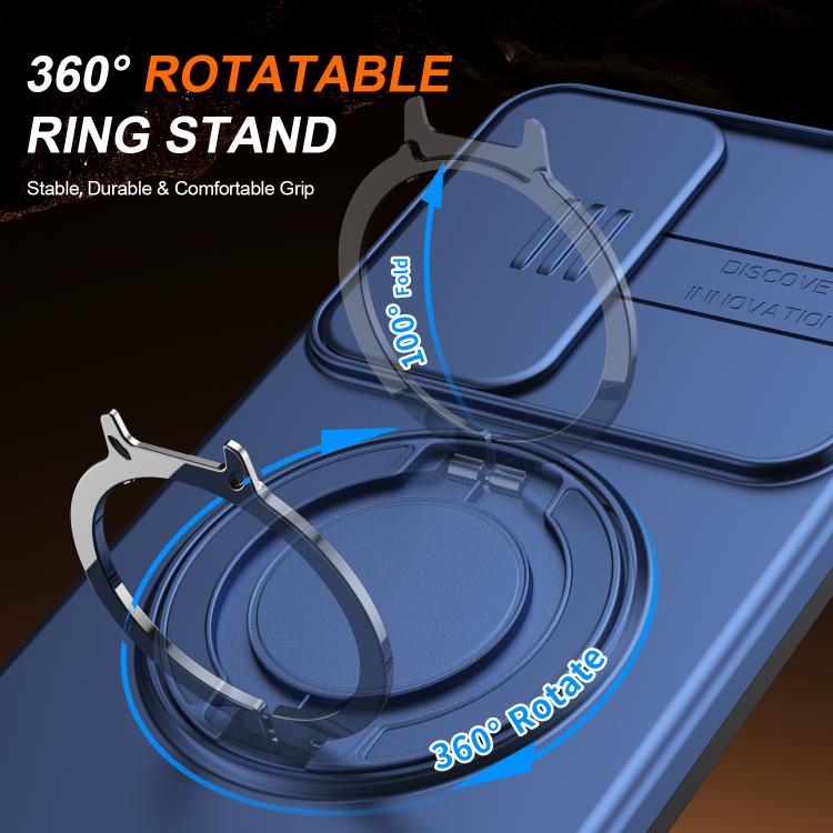For Galaxy A57 5G Camera Sliding Shield Magnetic Rotation Holder Phone Case