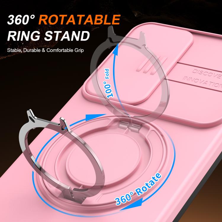 For Galaxy A56 5G Camera Sliding Shield Magnetic Rotation Holder Phone Case