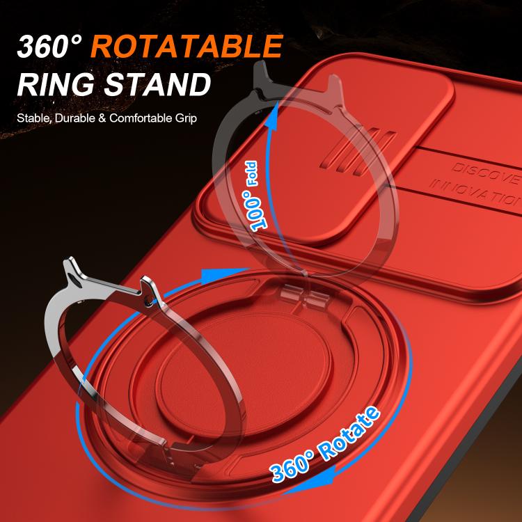 For Galaxy A56 5G Camera Sliding Shield Magnetic Rotation Holder Phone Case