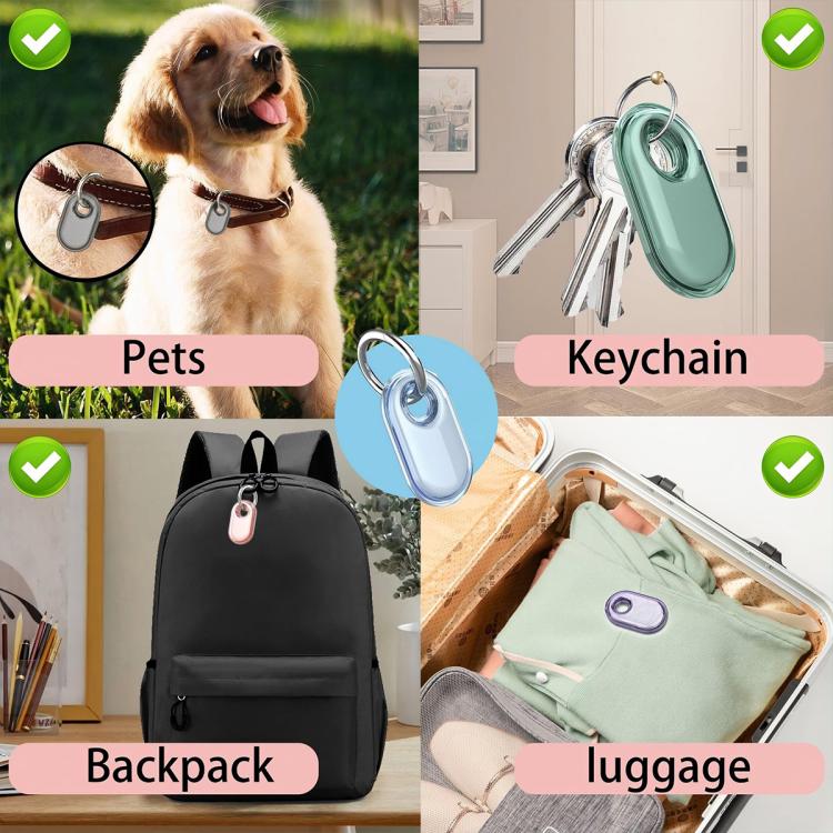 For Samsung Galaxy SmartTag2 XDcase 4pcs Full-Coverage Waterproof TPU Protective Case with Keychain