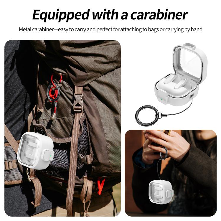 For Samsung Galaxy Buds4 / Buds4 Pro Clear Color Snap Closure PC Earphones Protective Case