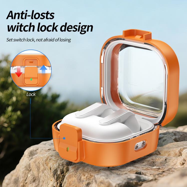 For Samsung Galaxy Buds4 / Buds4 Pro Clear Color Snap Closure PC Earphones Protective Case