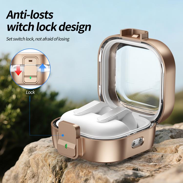 For Samsung Galaxy Buds4 / Buds4 Pro Clear Color Snap Closure PC Earphones Protective Case