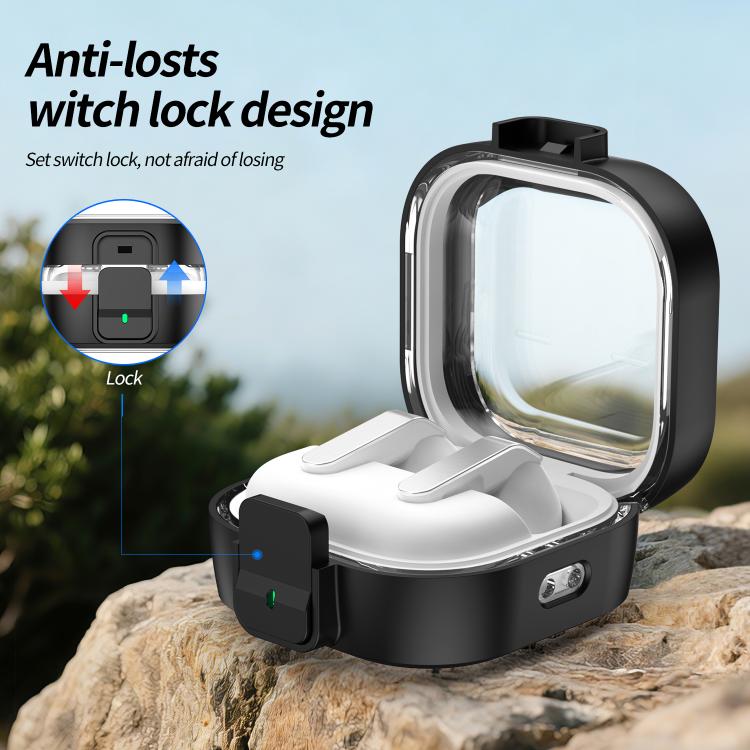 For Samsung Galaxy Buds4 / Buds4 Pro Clear Color Snap Closure PC Earphones Protective Case