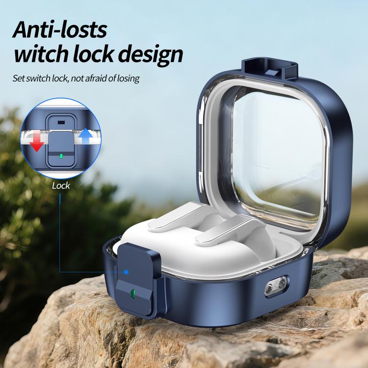 For Samsung Galaxy Buds4 / Buds4 Pro Clear Color Snap Closure PC Earphones Protective Case