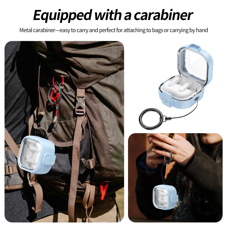 For Samsung Galaxy Buds4 / Buds4 Pro Clear Color Snap Closure PC Earphones Protective Case