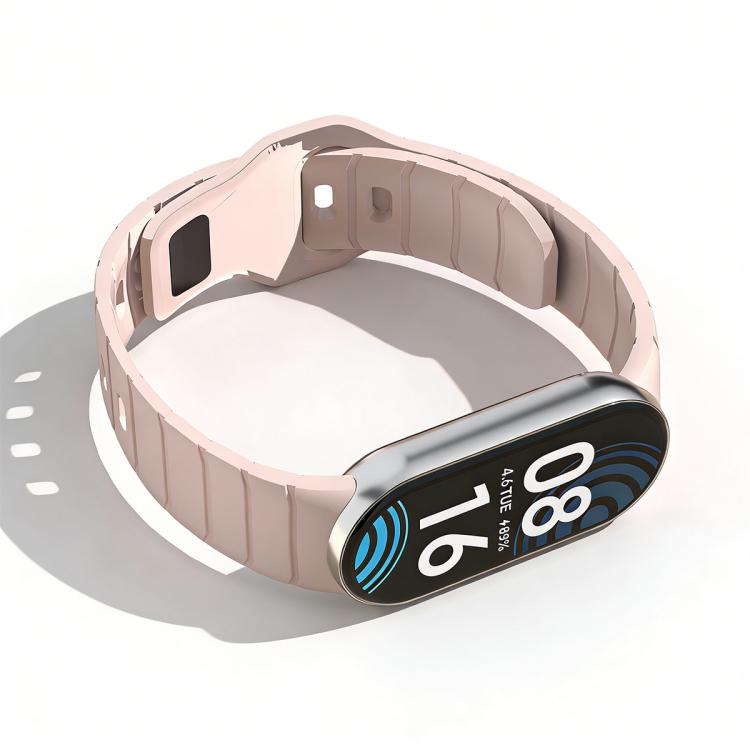 For Xiaomi Smart Band 10 / 9 / 8 xDfind Armor-Style Reverse Buckle Silicone Watch Band