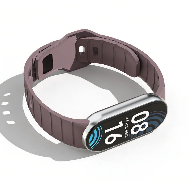 For Xiaomi Smart Band 10 / 9 / 8 xDfind Armor-Style Reverse Buckle Silicone Watch Band