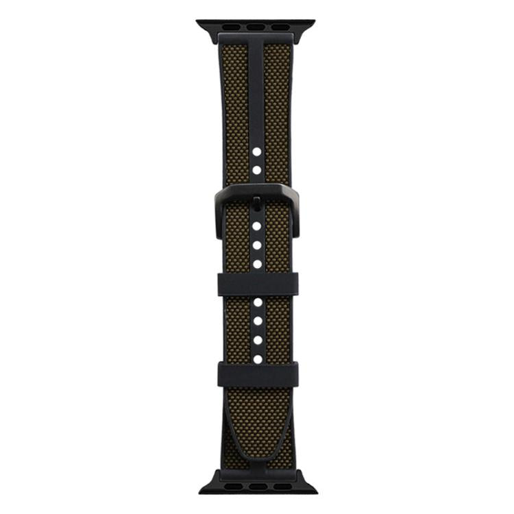 For Apple Watch 42 / 44 / 45 / 46 / 49mm xDfind Flame Hybrid Nylon Braid Silicone Watch Band