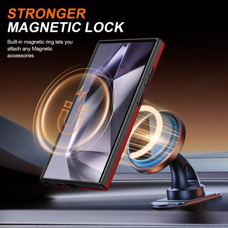 For Samsung Galaxy S24 Ultra 5G Camera Sliding Shield Magnetic Rotation Holder Phone Case