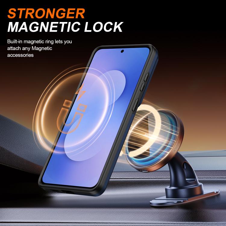 For Samsung Galaxy S26 Ultra 5G Camera Sliding Shield Magnetic Rotation Holder Phone Case