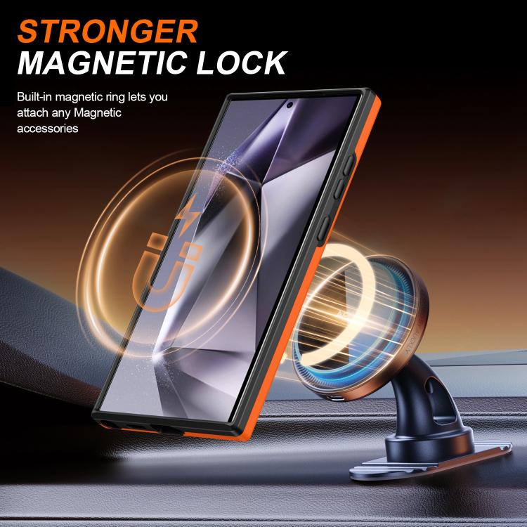 For Samsung Galaxy S23 Ultra / S22 Ultra Camera Sliding Shield Magnetic Rotation Holder Phone Case