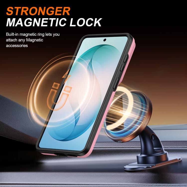 For Samsung Galaxy S26 5G Camera Sliding Shield Magnetic Rotation Holder Phone Case