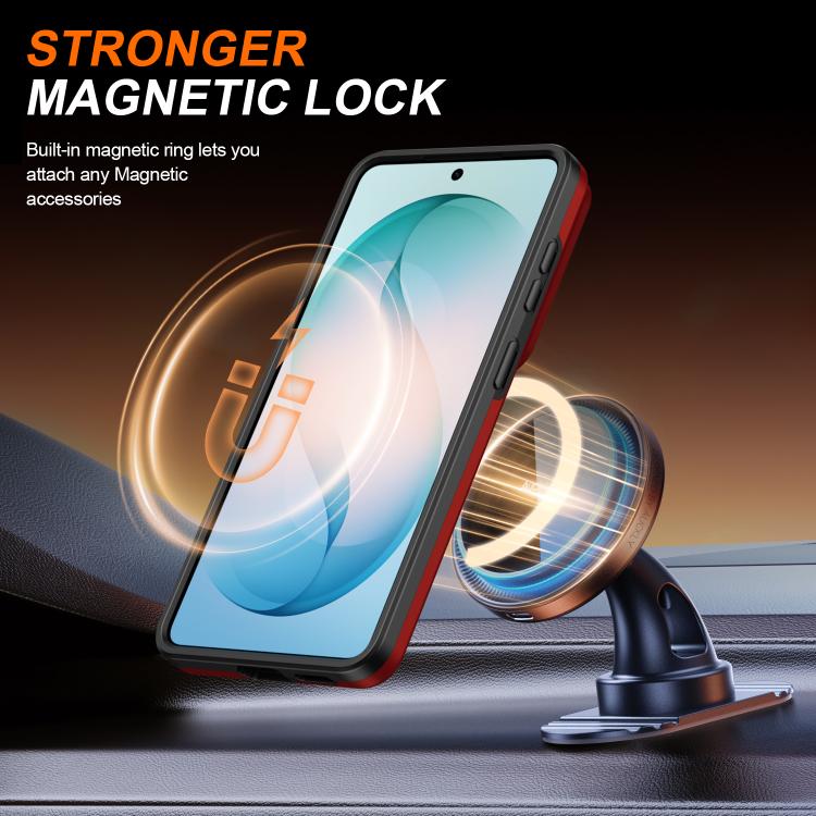 For Samsung Galaxy S26 5G Camera Sliding Shield Magnetic Rotation Holder Phone Case