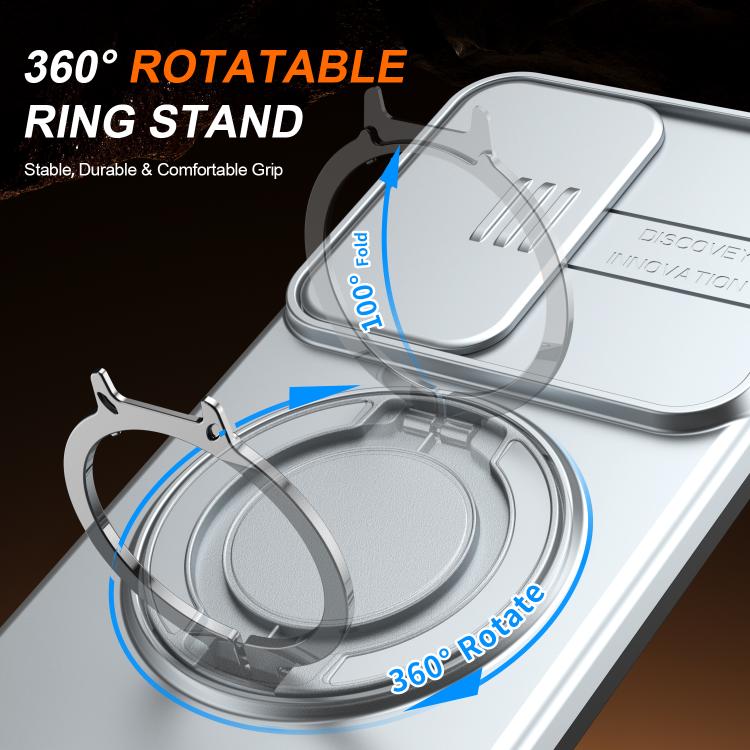 For Samsung Galaxy S26 5G Camera Sliding Shield Magnetic Rotation Holder Phone Case